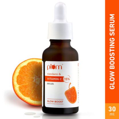 Plum 15% Vitamin C Glow Face Serum - Dermat Tested To Fight Dark Spots, Pigmentation & Dull Skin